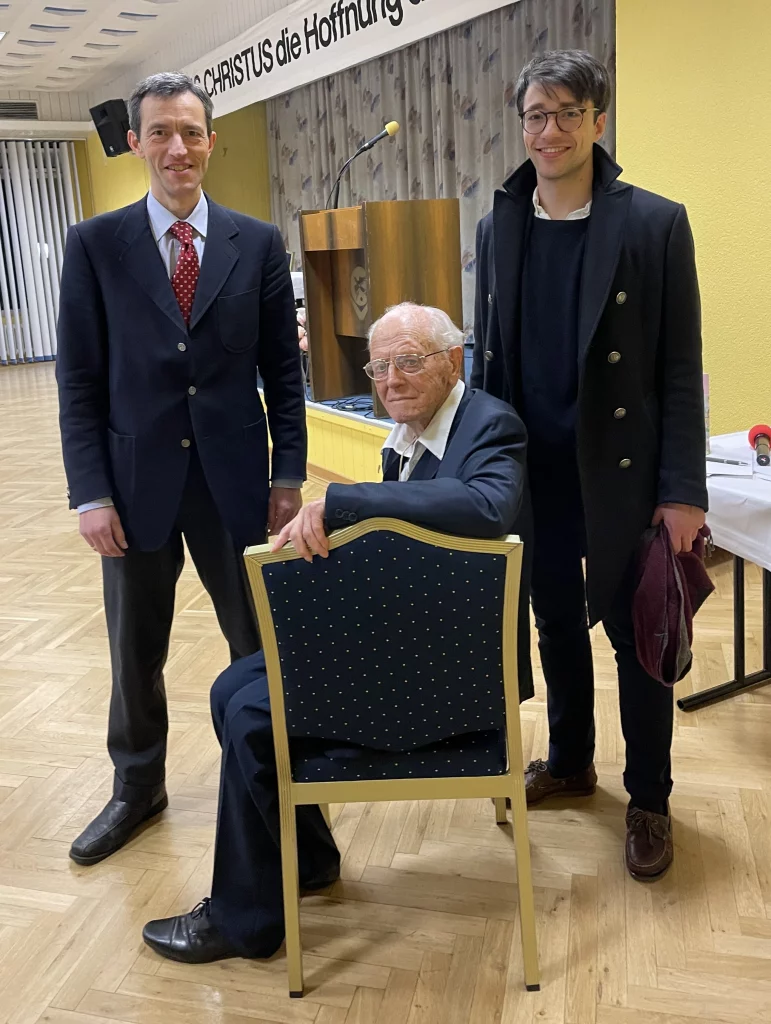 Heinz Matthias mit Prinz von Preußen und Sohn am 11.02.2023
